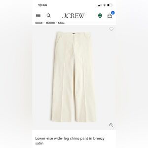 Elegant Cream Wide-Leg Pants